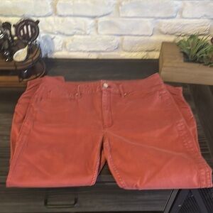 WHBM washed red ankle jeans